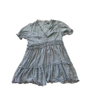 ARULA Floral Mini Dress, size 2X, Blue & White flowers, by Altar'd State